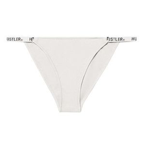 🆕 Hustler Branded Ribbed Tanga Ivory White Brief Underwear